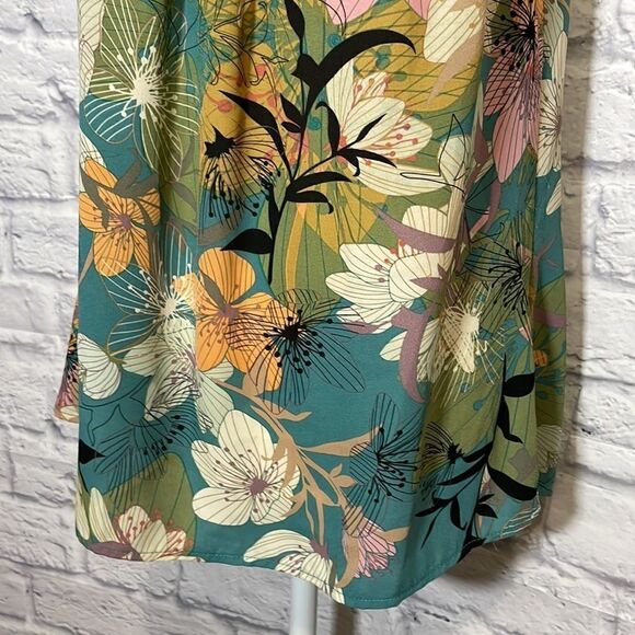 SPENSE Floral Print Sleeveless Elasticized Neckline Top Size Small - Picture 5 of 10